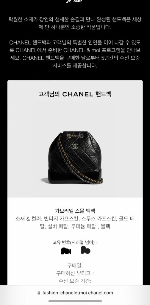 샤넬 가브리엘 백팩 스몰 블랙 내장칩 이미지