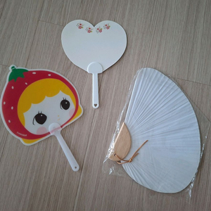 부채 3개 (DIY 셀프 꾸미기 + 딸기) 이미지