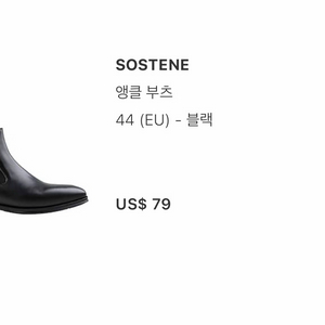 SOSTENE 앵클 부츠 44 (EU) 285cm 블랙 이미지