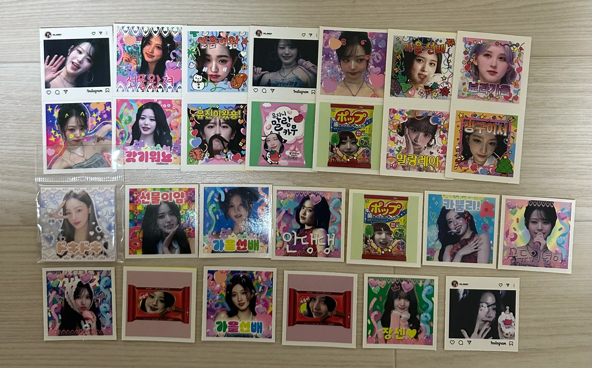 라부부 비공굿 포카 20장 각종 스티커,일러스트 명함,도무송 일괄 이미지