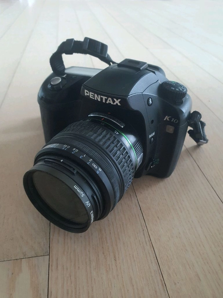 펜탁스 k10d dslr 디지털 카메라 18-55mm 번들 세트 디카 이미지