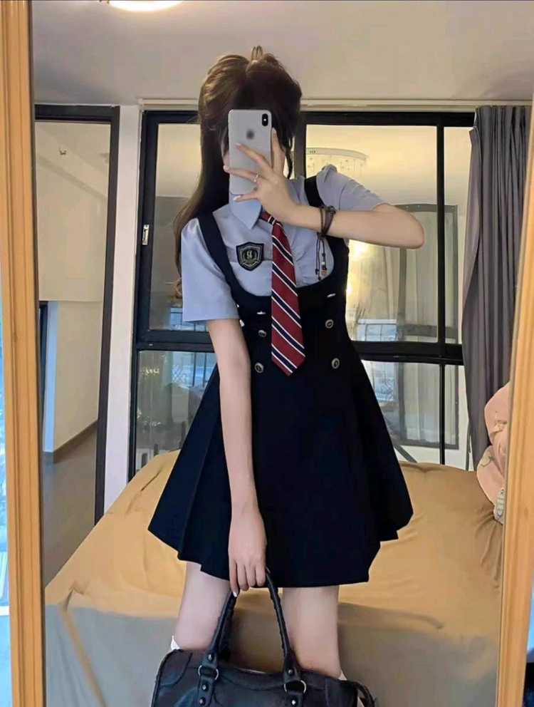 인기)스위트 하이틴 셋업 제복 프레피룩 제복 졸사 졸업사진 컨셉 대여 이미지