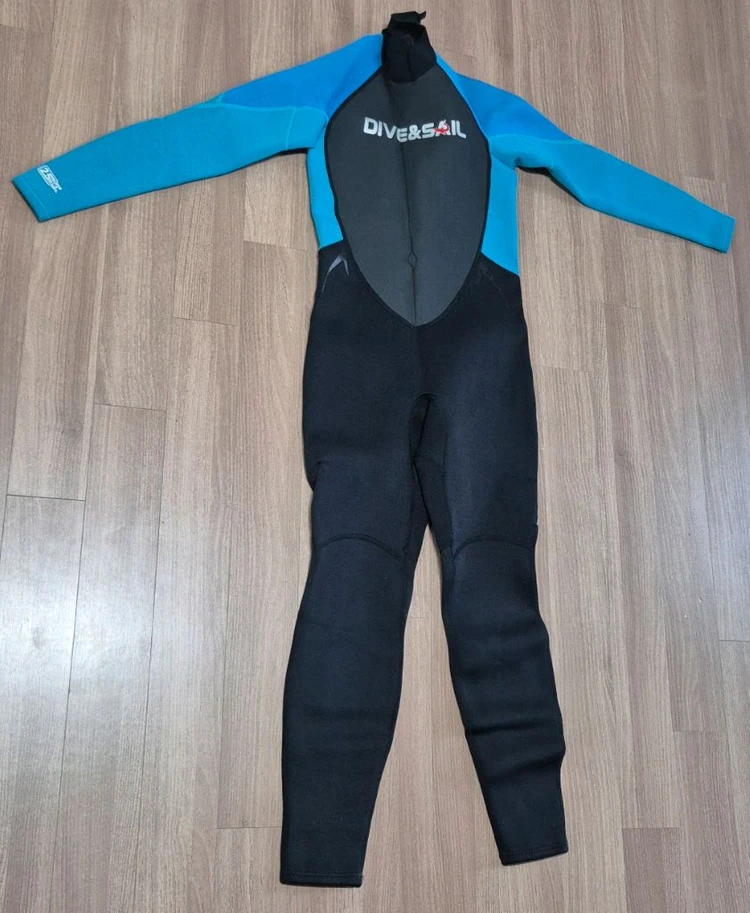 마린롤린 서핑슈트 DIVE&SAIL 아동 웻슈트 14호 블루/블랙 이미지