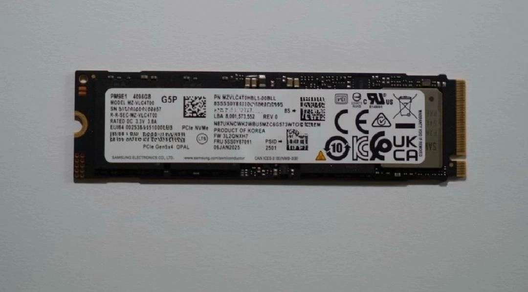 삼성 Gen5 4TB NVMe SSD 벌크 미사용 이미지