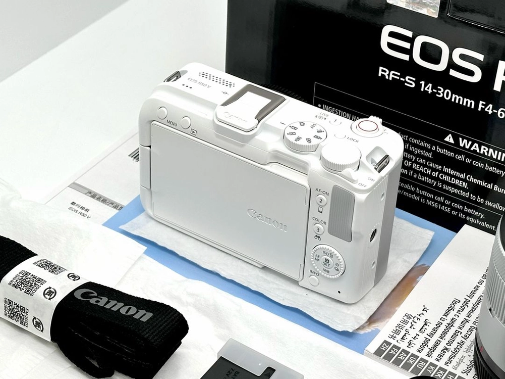 새상품 정품 캐논(Canon) EOS R50V 화이트 14-30mm KIT 미러리스 풀박스 이미지