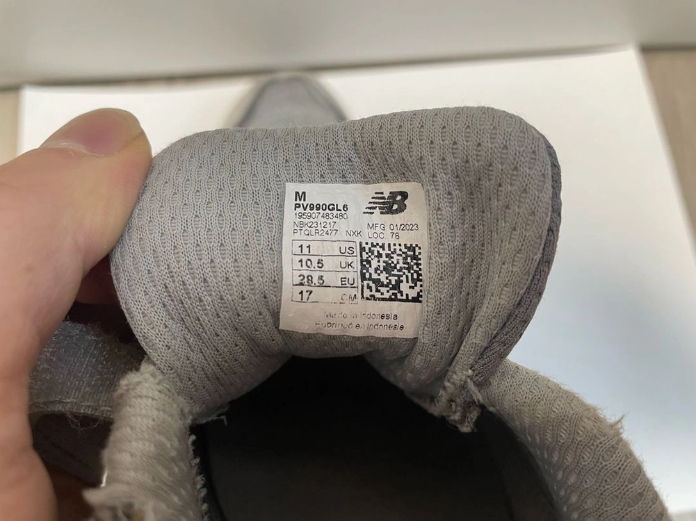 우체국택포) 뉴발란스 990 v6 키즈 운동화 170사이즈 이미지