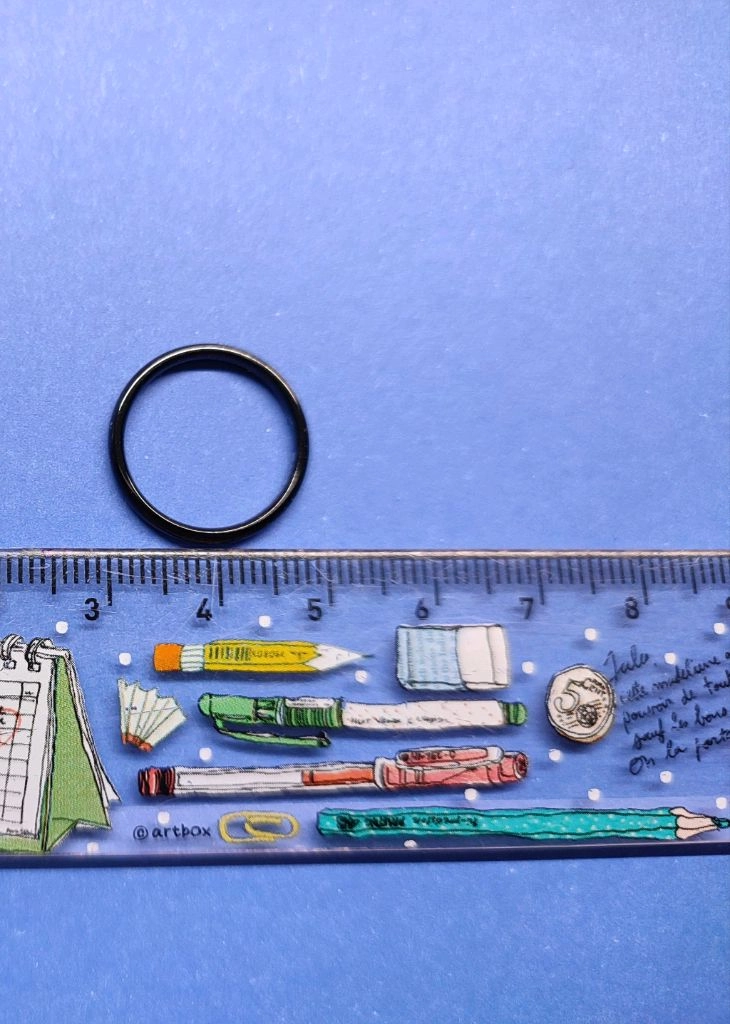 써지컬스틸 블랙 레이어드링 2mm KS 9호(미국5호) 이미지