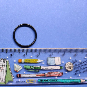 써지컬스틸 블랙 레이어드링 2mm KS 9호(미국5호) 이미지