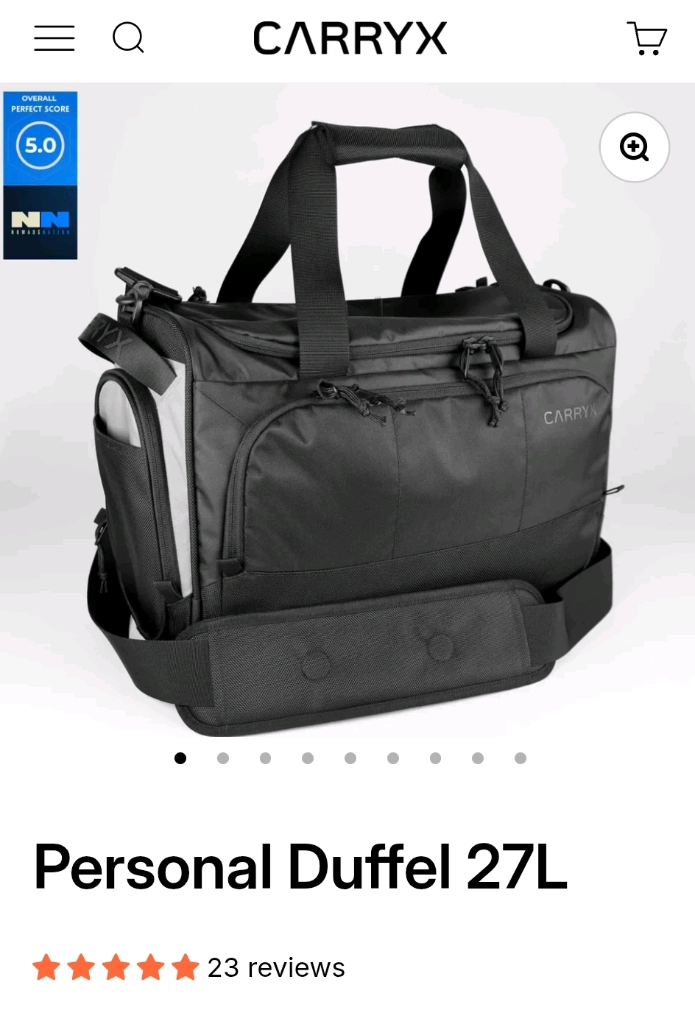 Carryx 27리터 더플백 - 기내 언더시트 최적화 이미지
