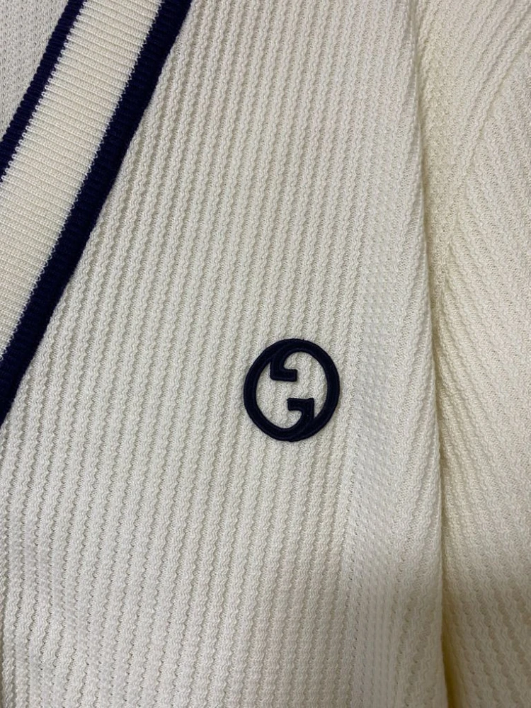 [M] 구찌 리브드 코튼 울 가디건 이미지