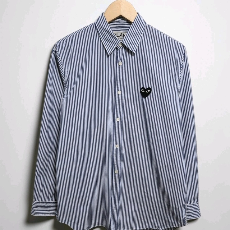 95~100 COMMEdesGARCONS 꼼데가르송 스트라이프 셔츠 블루 이미지