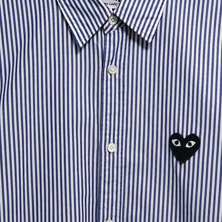 95~100 COMMEdesGARCONS 꼼데가르송 스트라이프 셔츠 블루 이미지