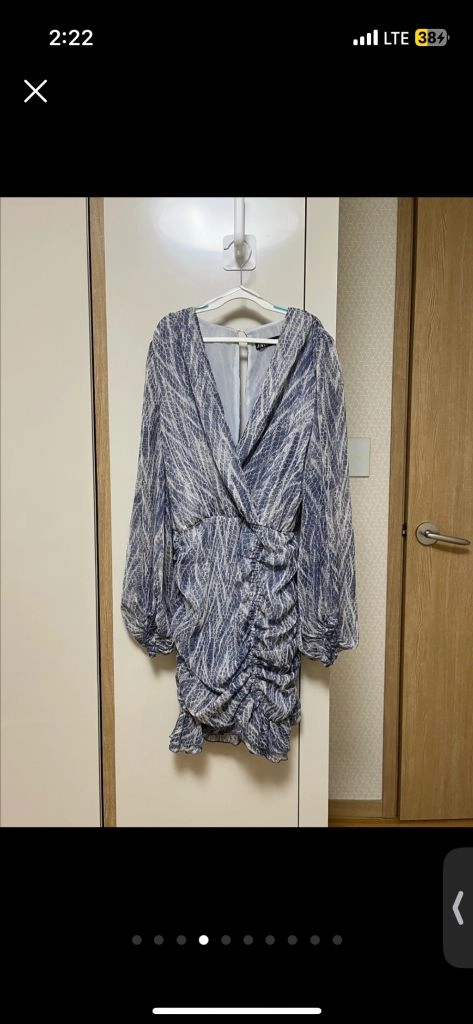 자라 zara 패턴 셔링 드레이프 원피스 XS 랩원피스 치마 스커트 블라우스 코스 앤아더스터리즈 아르켓 프릴 파티룩 이미지