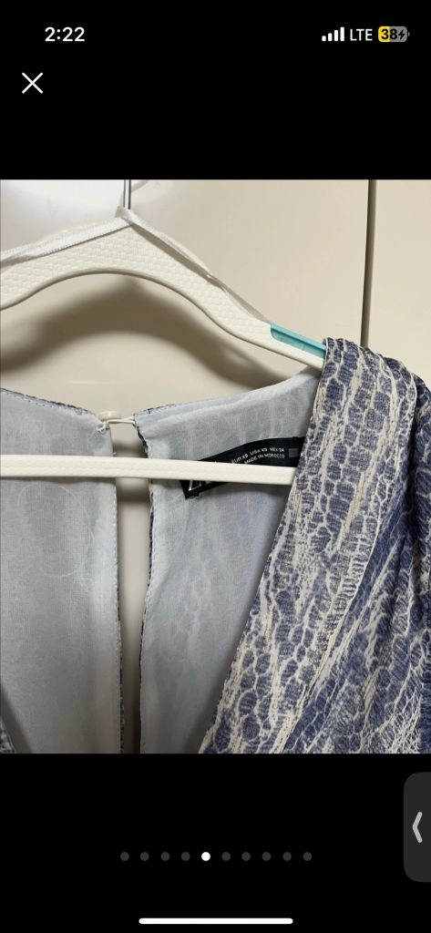 자라 zara 패턴 셔링 드레이프 원피스 XS 랩원피스 치마 스커트 블라우스 코스 앤아더스터리즈 아르켓 프릴 파티룩 이미지