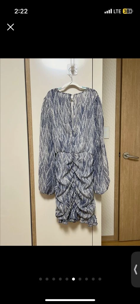 자라 zara 패턴 셔링 드레이프 원피스 XS 랩원피스 치마 스커트 블라우스 코스 앤아더스터리즈 아르켓 프릴 파티룩 이미지