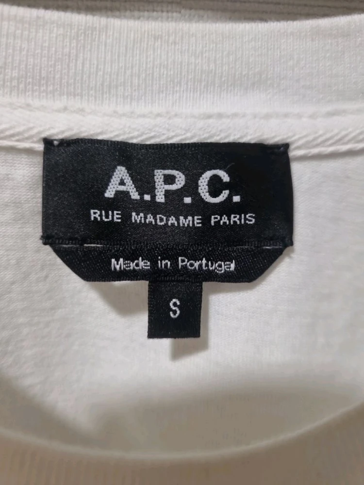 아페쎄 A.P.C. 로고 반팔 티셔츠 화이트 S 국내정품 이미지