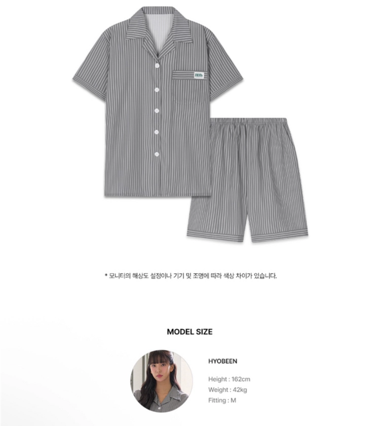 새상품)실크핏 반팔 잠옷/M 이미지
