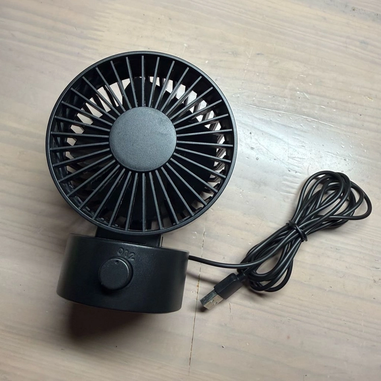USB 탁상용 미니 선풍기 저소음 무소음 블랙 이미지