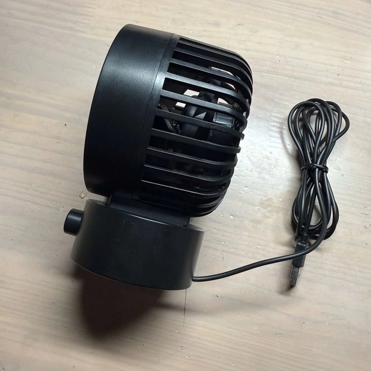 USB 탁상용 미니 선풍기 저소음 무소음 블랙 이미지