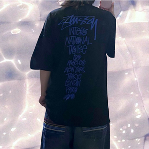 스투시 트라이브 스택 반팔 티셔츠 블랙 XL 이미지