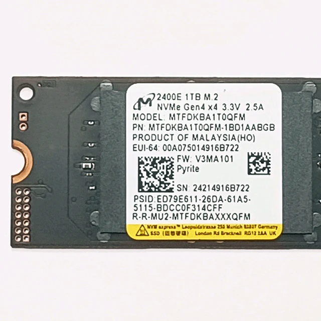 마이크론 M.2 Nvme 1TB 팝니다. 이미지