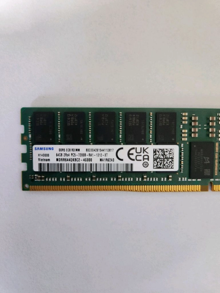 삼성전자 DDR5 64GB ECC RDIMM (PC5-7200B / 서버·워크스테이션용) - 안심되는 중고거래