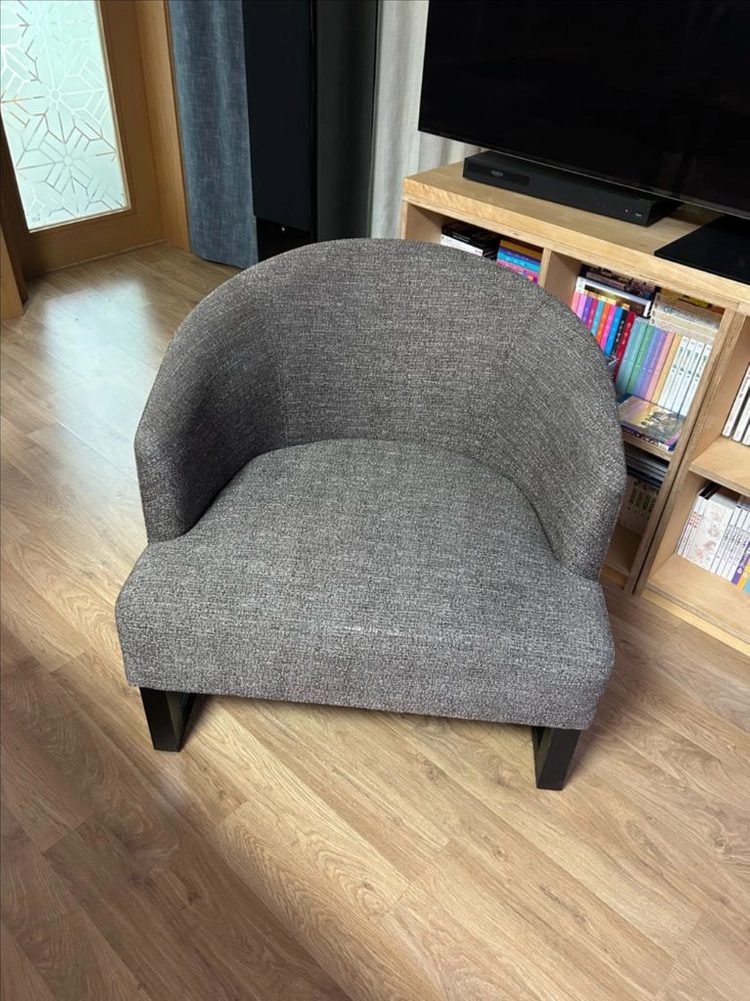 까사미아 라메종 1인 라운지 소파 (다른 라메종 소파라인 천연 가죽 쿠션한개 포함) 이미지
