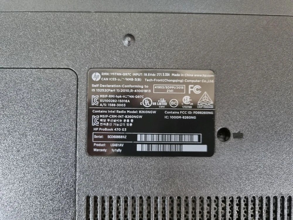 부품용노트북 HP ProBook G470 G3 i5 17.3인치 이미지