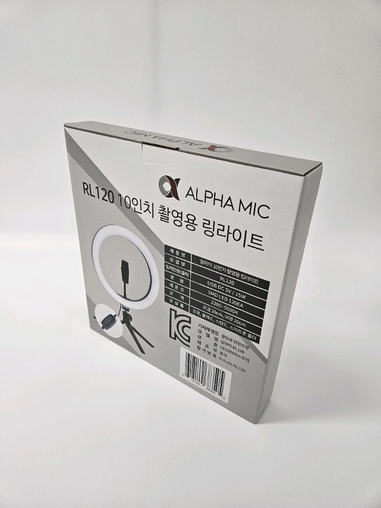 알파믹 LED 10인치 링라이트 촬영용 지속광 (미개봉) 이미지