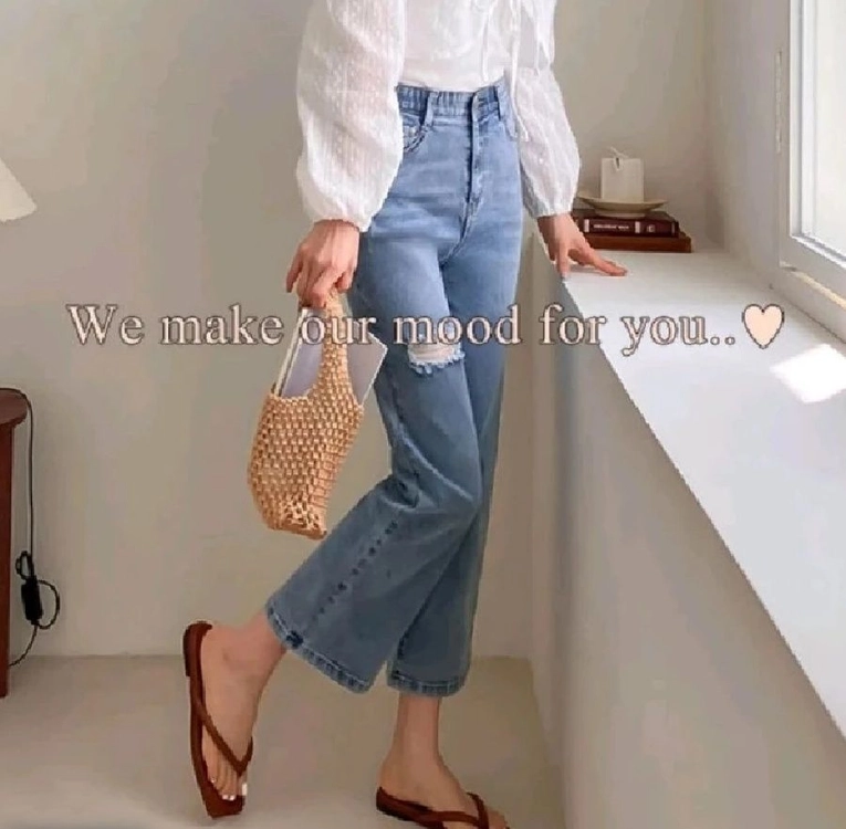 부츠컷데님바지 청바지 L사이즈 이미지