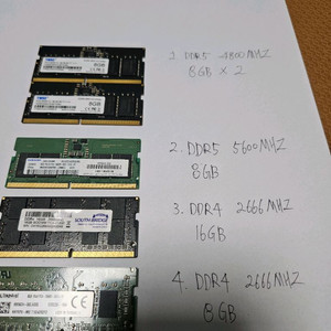 노트북용 DDR4 2666MHZ 16GB 팝니다 이미지