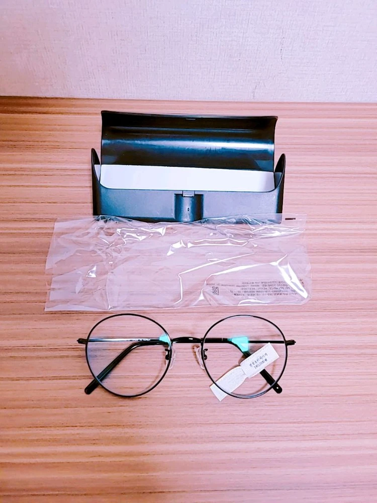 [ 미개봉새상품_오버핏 동글이검정안경테 / 고급안경테 / 김구안경테 저렴히 판매 ] 이미지