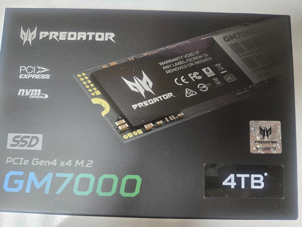 미개봉, 정품) SSD 4TB 에이서 프레데터 SSD GM7000 이미지