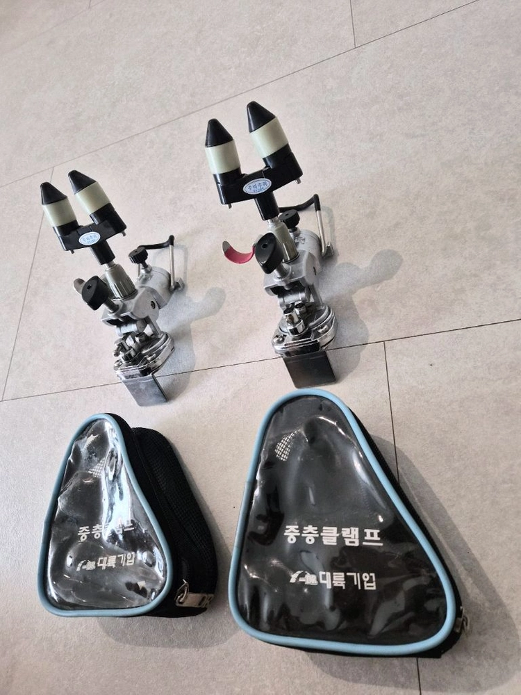 소좌용1단받침틀2개 소좌받침틀 중층클램프 경첩형받침틀 1단클램프 이미지