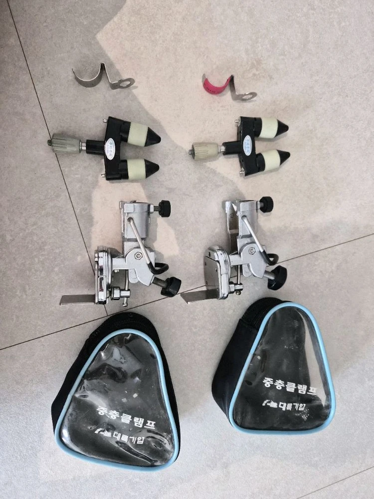 소좌용1단받침틀2개 소좌받침틀 중층클램프 경첩형받침틀 1단클램프 이미지