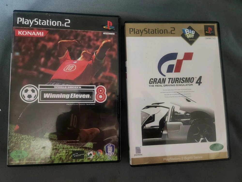 ps2 패드+위닝일레븐8 +그란투리스모4 ps2 듀얼쇼크2 패드 포함 이미지