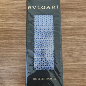 정품 불가리 세븐폴드 실크 타이 넥타이 라이트블루 bvlgari 이미지