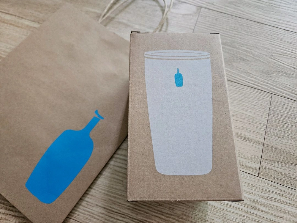 (새상품) 블루보틀 미르 커뮤터컵(텀블러), 쇼핑백 팔아요~ 이미지