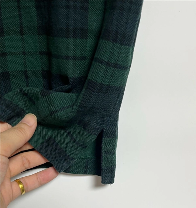 초레어 폴로 랄프로렌 블랙와치 빅포니 치프키프 체크 피케 크롭 카라티셔츠 S 이미지