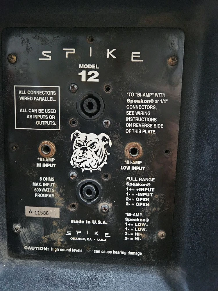 SPIKE 12인치 PA 스피커 1조로 두대 usa 이미지