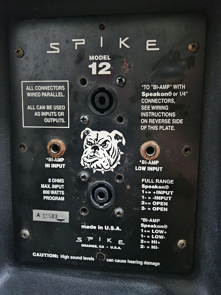 SPIKE 12인치 PA 스피커 1조로 두대 usa 이미지