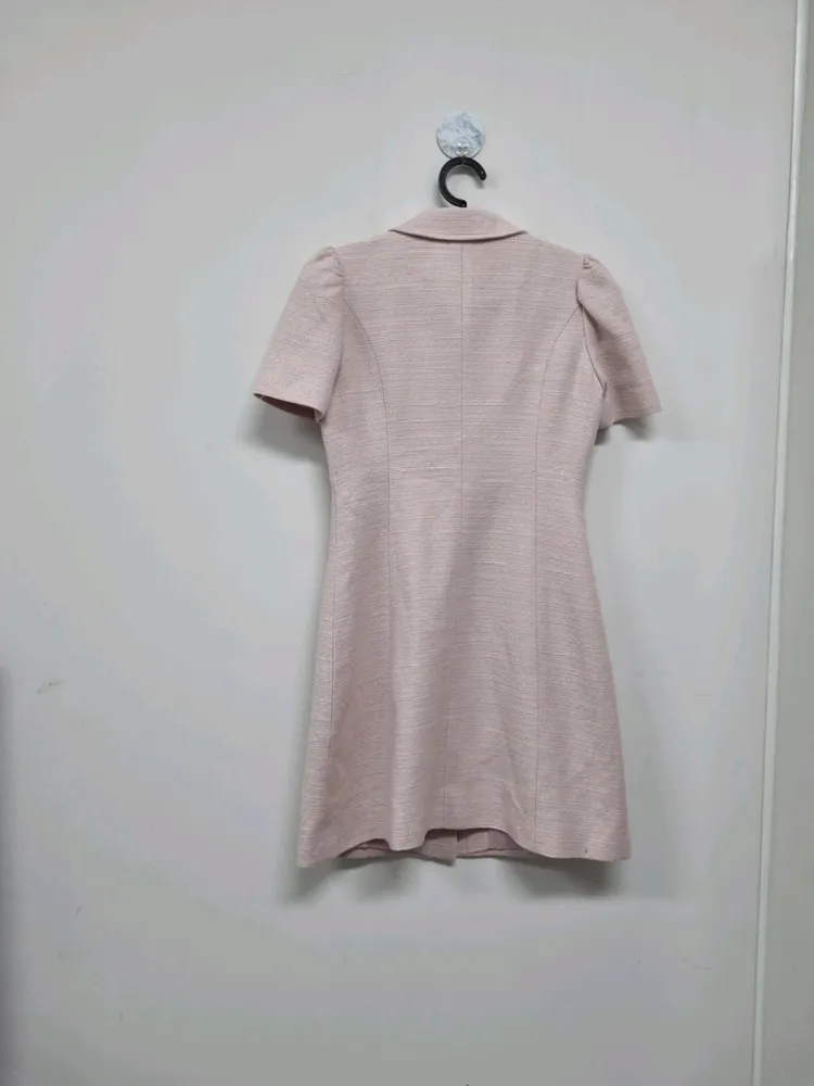 프론트로우 핑크 트위드 반팔 원피스 24ss 이미지