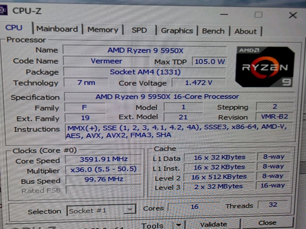 라이젠 5950x cpu 판매합니다. 이미지