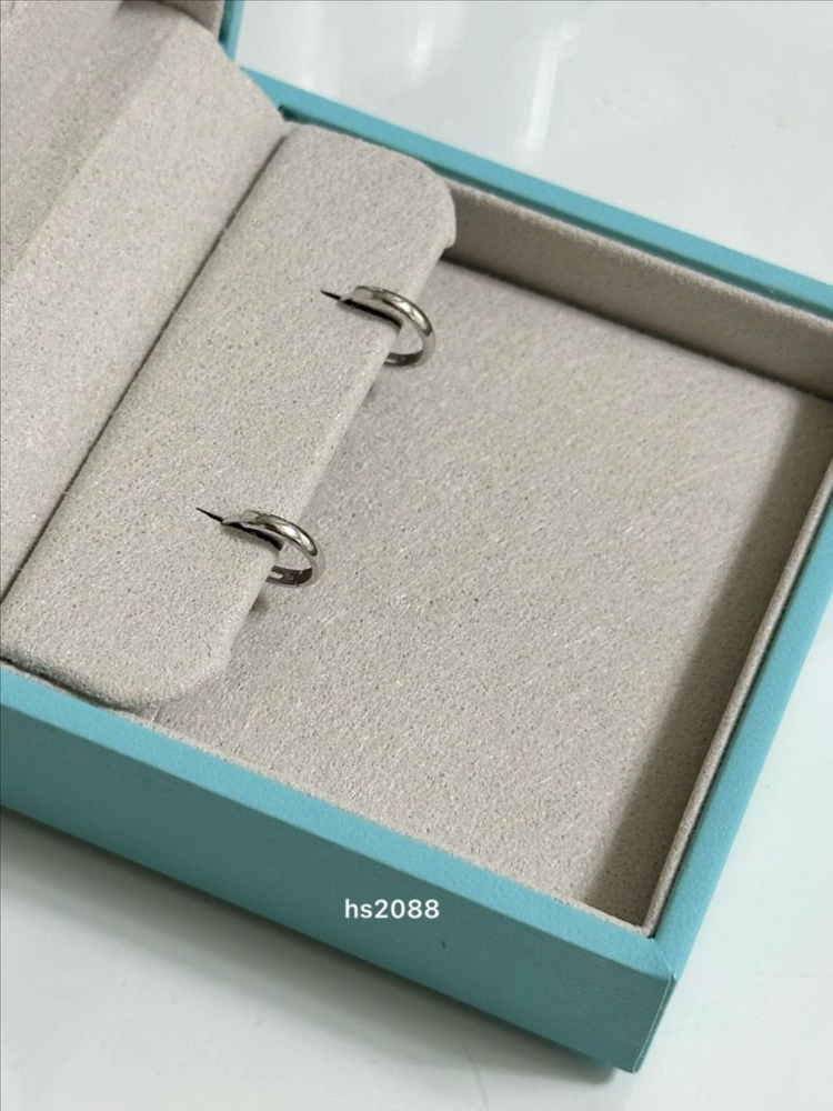 스톤헨지 14k 원터치 귀걸이 화이트골드 이미지