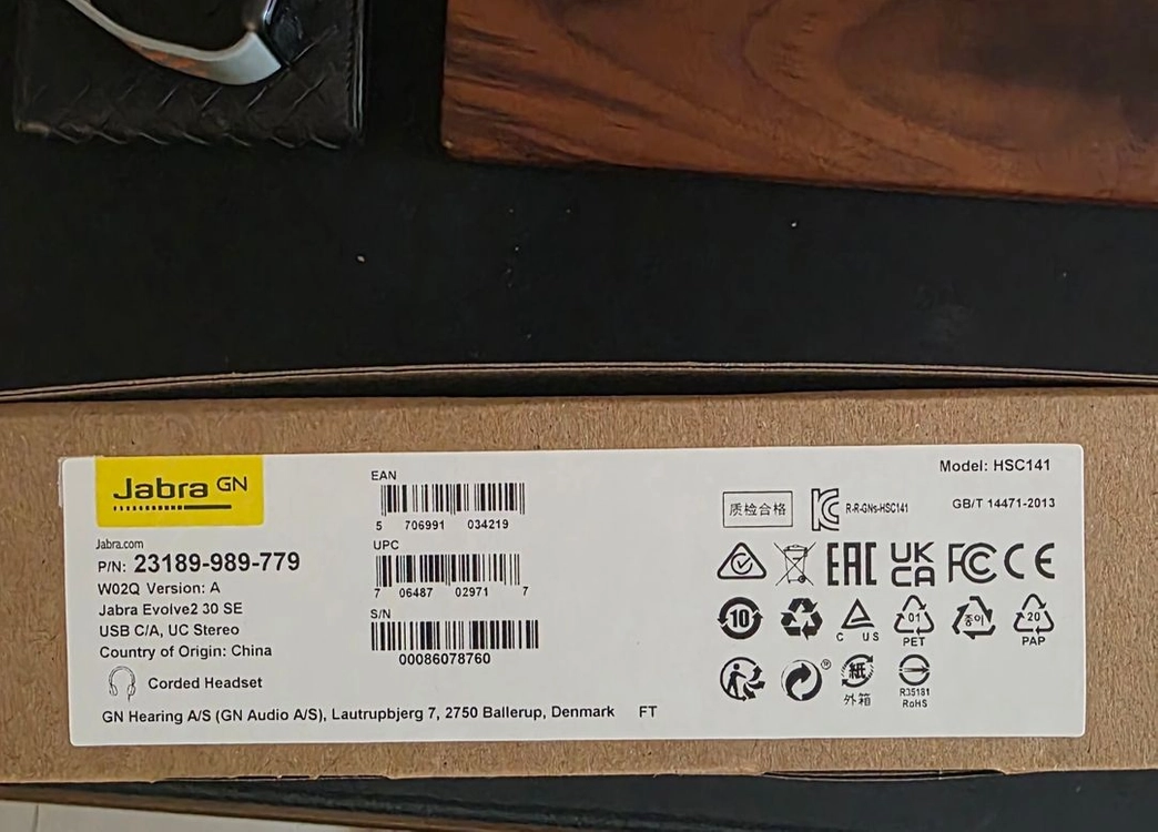 자브라 Evolve2 30 SE 헤드셋 이미지