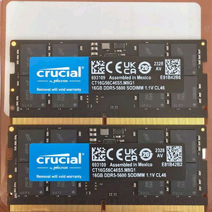마이크론 DDR5-5600 16GB 2개 노트북용 램 메모리 이미지