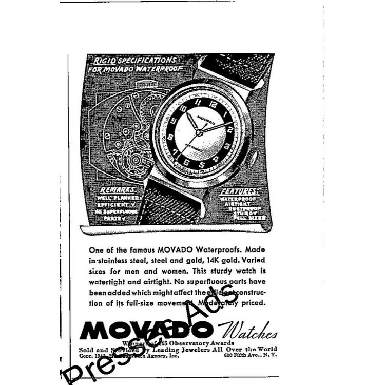 오버홀 완료) 1930~40년대 빈티지 movado 수동 시계 판매합니다 이미지