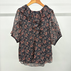 BCBG 러플 쉬폰 블라우스 66 이미지