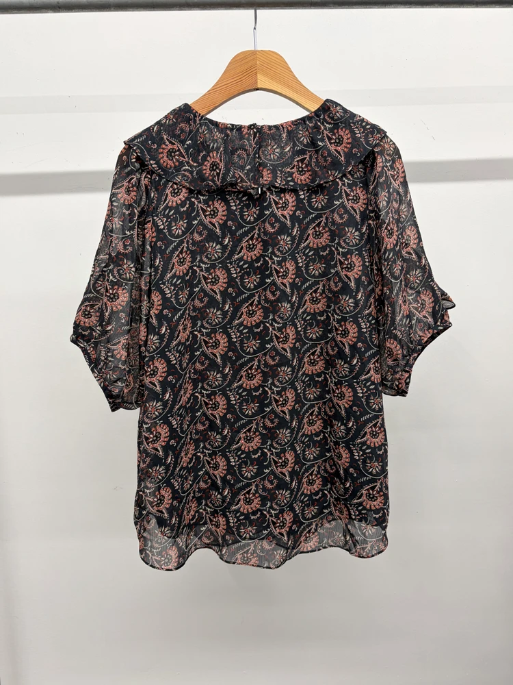 BCBG 러플 쉬폰 블라우스 66 이미지