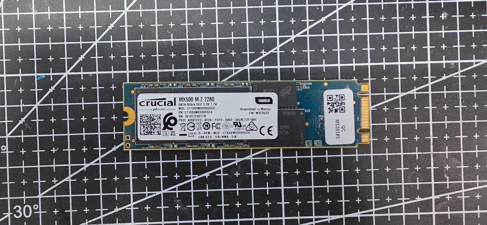 마이크론 크루셜 MX500 M.2 1TB SSD 이미지